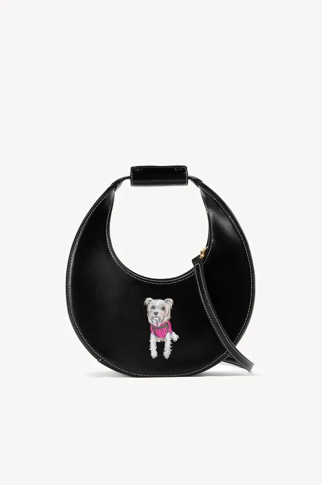 Women Custom Handbags STAUD STAUD CUSTOM MINI MOON BAG BLACK