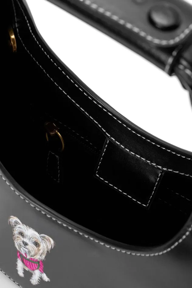 Women Custom Handbags STAUD STAUD CUSTOM MINI MOON BAG BLACK Women Custom Handbags STAUD STAUD CUSTOM MINI MOON BAG BLACK
