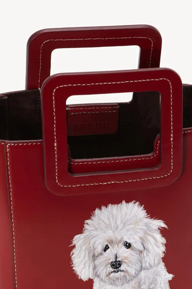 Women Custom Handbags STAUD STAUD CUSTOM MINI SHIRLEY LEATHER BAG COGNAC