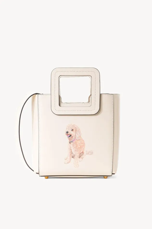 Women Custom Handbags STAUD STAUD CUSTOM MINI SHIRLEY LEATHER BAG CREAM