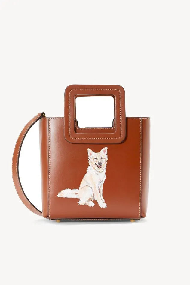 Women Custom Handbags STAUD STAUD CUSTOM MINI SHIRLEY LEATHER BAG TAN
