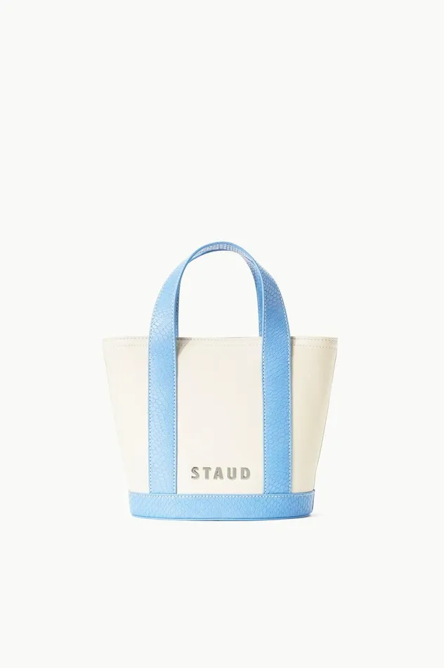 Women Custom Handbags STAUD STAUD CUSTOM MONOGRAM ALLORA MINI TOTE CREAM STAUD BLUE Women Custom Handbags STAUD STAUD CUSTOM MONOGRAM ALLORA MINI TOTE CREAM STAUD BLUE
