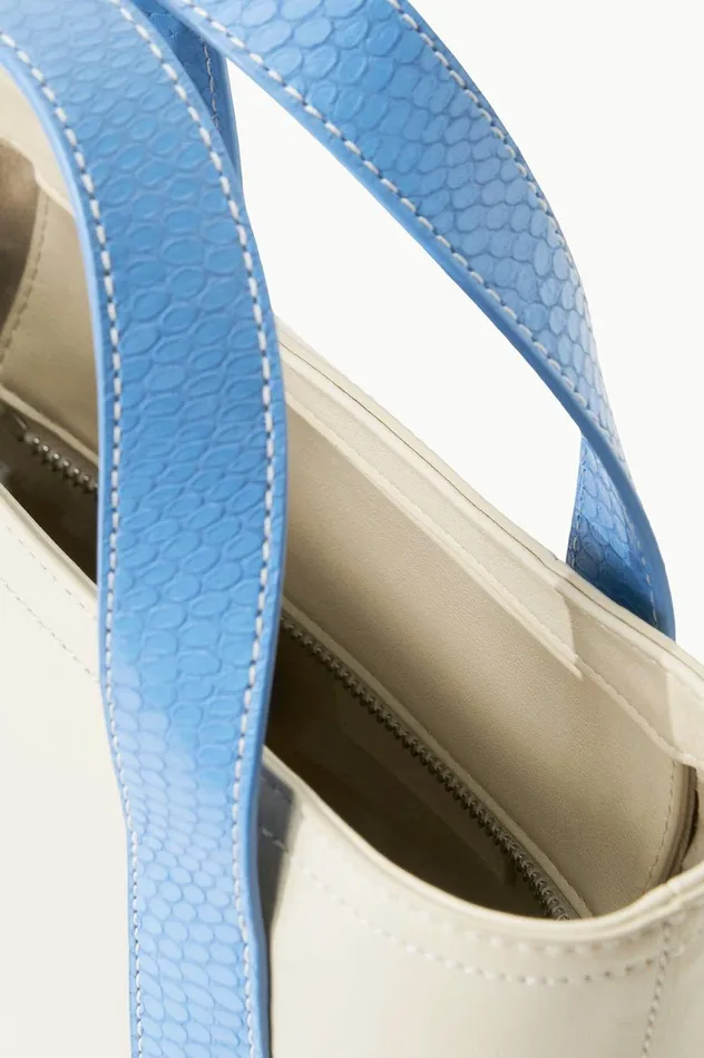 Women Custom Handbags STAUD STAUD CUSTOM MONOGRAM ALLORA MINI TOTE CREAM STAUD BLUE Women Custom Handbags STAUD STAUD CUSTOM MONOGRAM ALLORA MINI TOTE CREAM STAUD BLUE