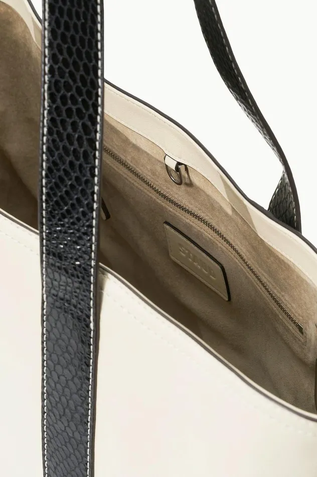Women Custom Handbags STAUD STAUD CUSTOM MONOGRAM ALLORA TOTE CREAM BLACK Women Custom Handbags STAUD STAUD CUSTOM MONOGRAM ALLORA TOTE CREAM BLACK