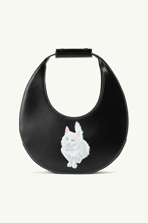Women Custom Handbags STAUD STAUD CUSTOM MOON BAG BLACK