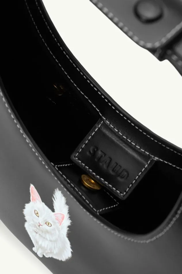 Women Custom Handbags STAUD STAUD CUSTOM MOON BAG BLACK Women Custom Handbags STAUD STAUD CUSTOM MOON BAG BLACK
