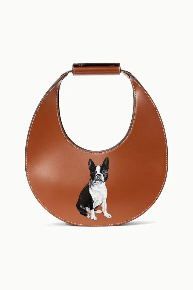 Women Custom Handbags STAUD STAUD CUSTOM MOON BAG TAN