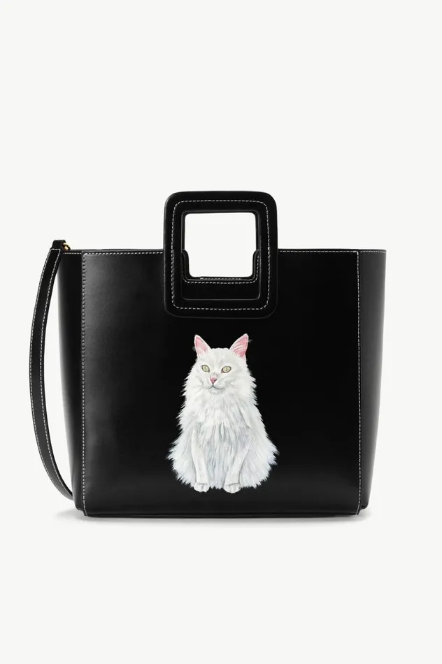 Women Custom Handbags STAUD STAUD CUSTOM SHIRLEY LEATHER BAG BLACK