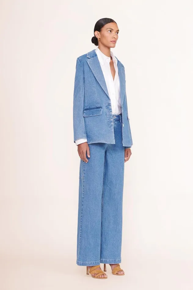 Women Denim STAUD STAUD MAXWELL BLAZER MEDIUM WASH Women Denim STAUD STAUD MAXWELL BLAZER MEDIUM WASH