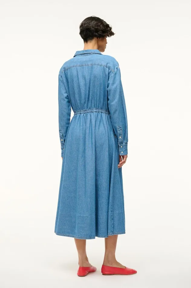 Women Denim STAUD STAUD WRANGLER THE MIDI SHIRT DRESS Women Denim STAUD STAUD WRANGLER THE MIDI SHIRT DRESS