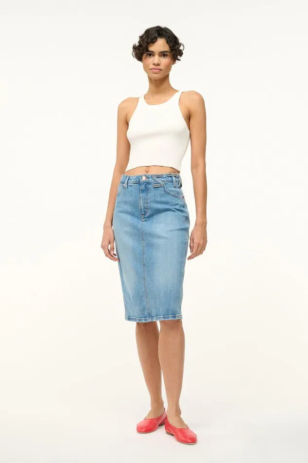 Women Denim STAUD STAUD WRANGLER THE PENCIL SKIRT