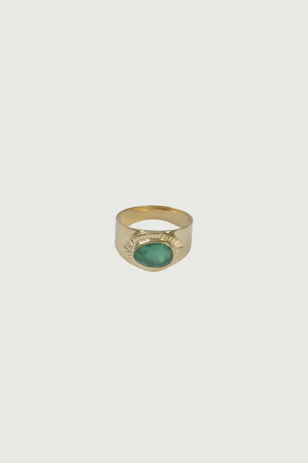Women DRAG SIGNET RING Gold Soeur Jewellery