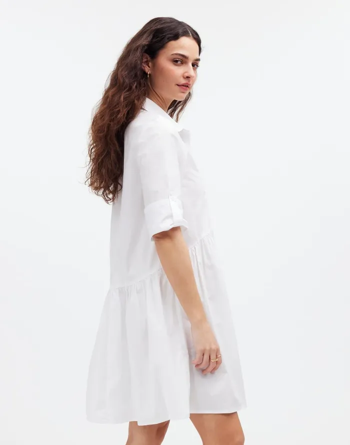 Women Dresses Madewell ButtonFront Mini Shirtdress In Poplin