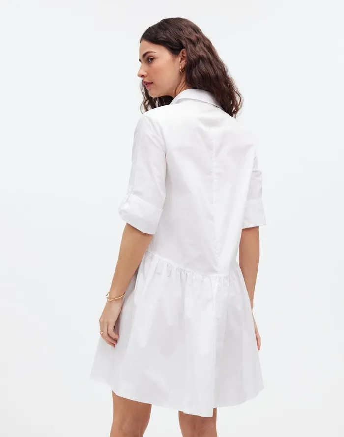 Women Dresses Madewell ButtonFront Mini Shirtdress In Poplin