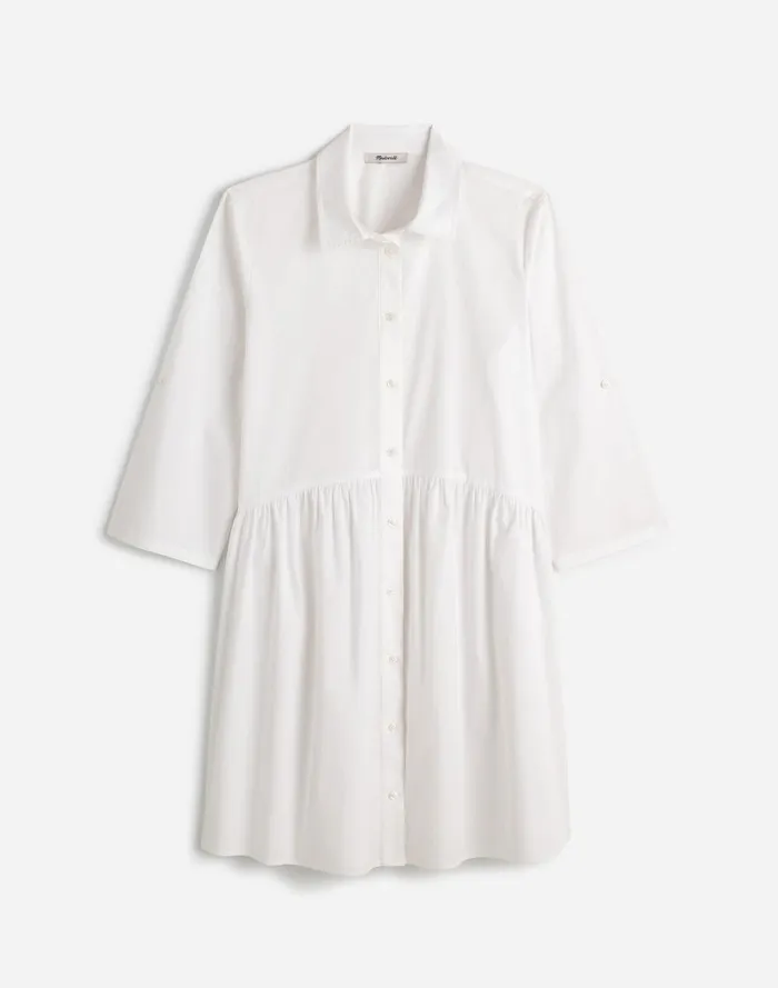 Women Dresses Madewell ButtonFront Mini Shirtdress In Poplin