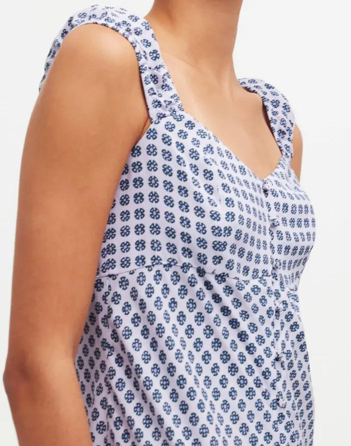 Women Dresses Madewell CapSleeve ButtonFront Mini Dress In Geometric Print