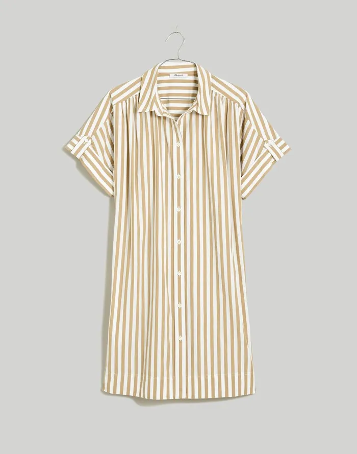 Women Dresses Madewell Collared ButtonFront Mini Shirtdress