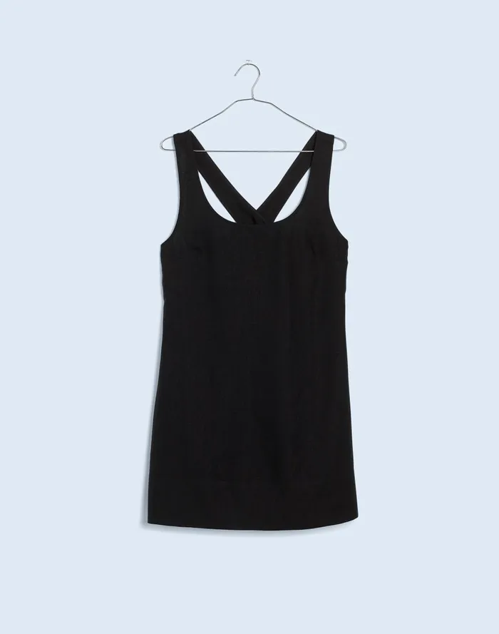 Women Dresses Madewell CrossBack ALine Mini Dress In Linen