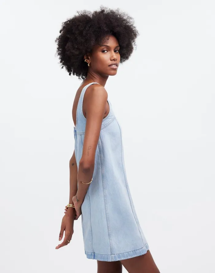 Women Dresses Madewell Denim ALine Sleeveless Mini Dress