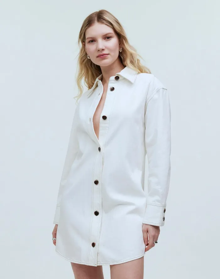 Women Dresses Madewell Denim Oversized Mini Shirtdress
