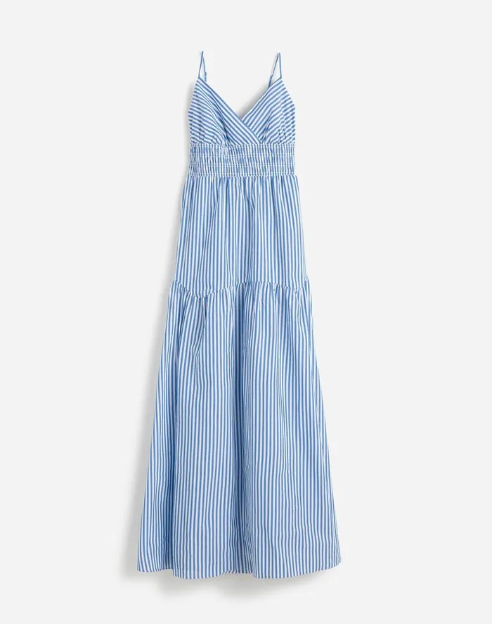 Women Dresses Madewell EmpireWaist Tiered Maxi Dress In Stripe