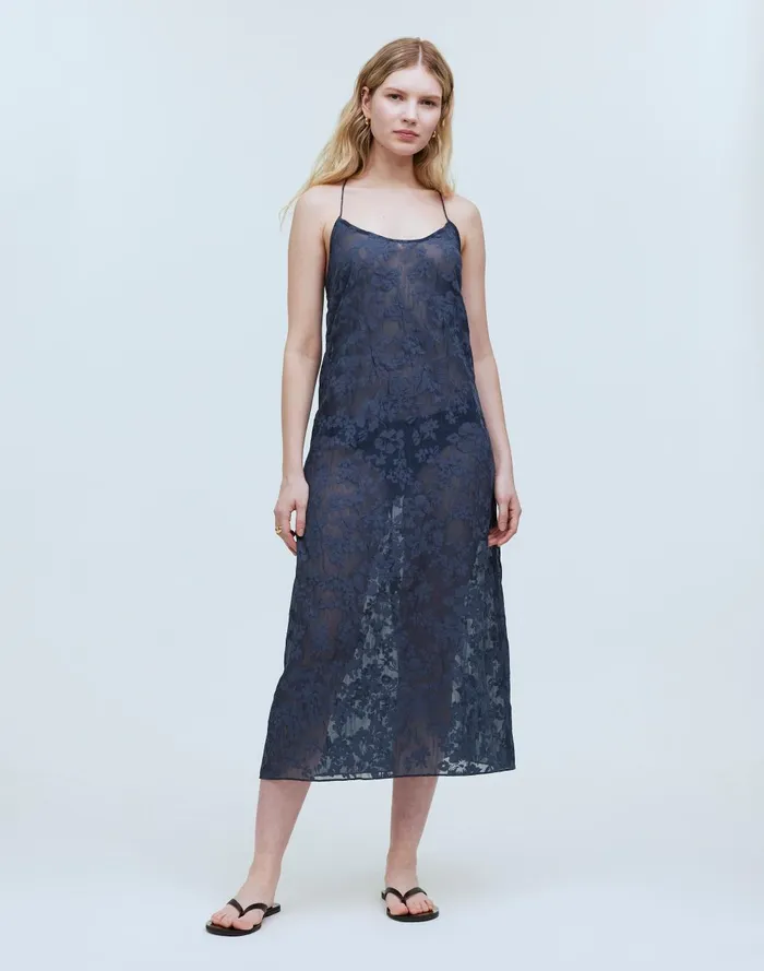Women Dresses Madewell Floral Halter CoverUp Midi Dress