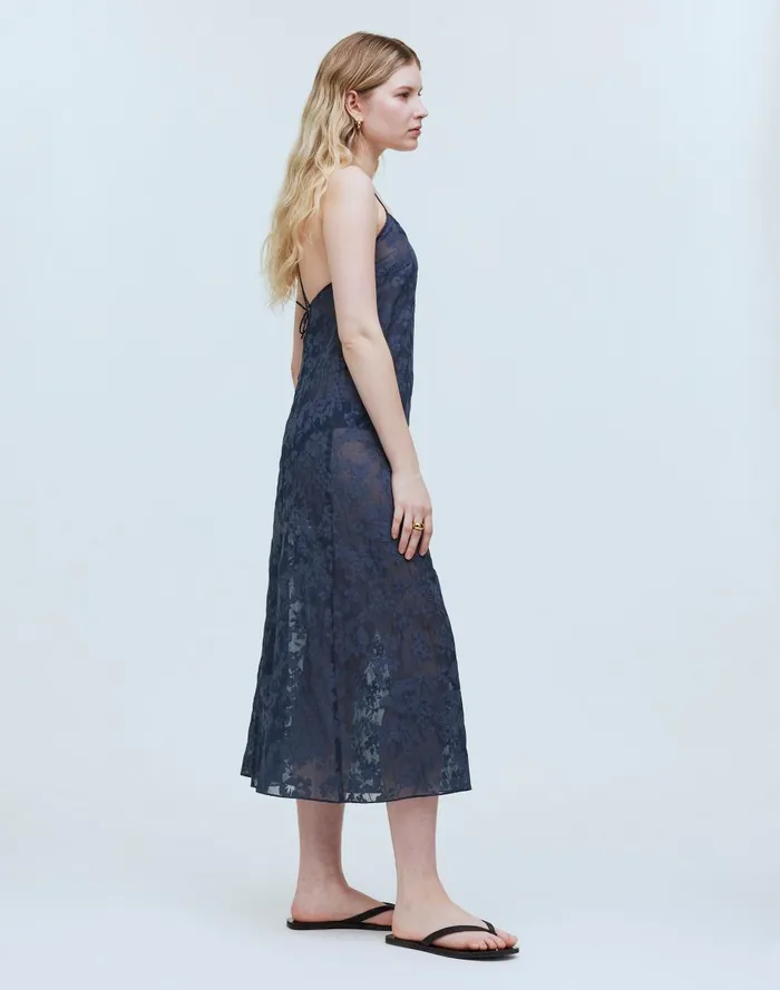Women Dresses Madewell Floral Halter CoverUp Midi Dress