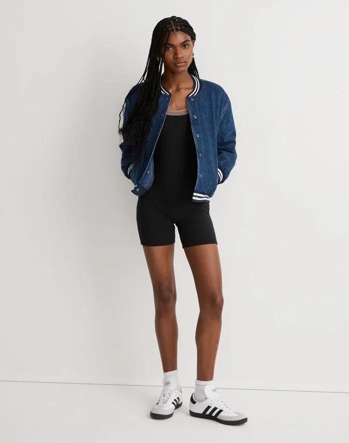 Women Dresses Madewell Knit Biker Unitard
