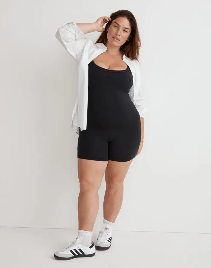 Women Dresses Madewell Plus Knit Biker Unitard