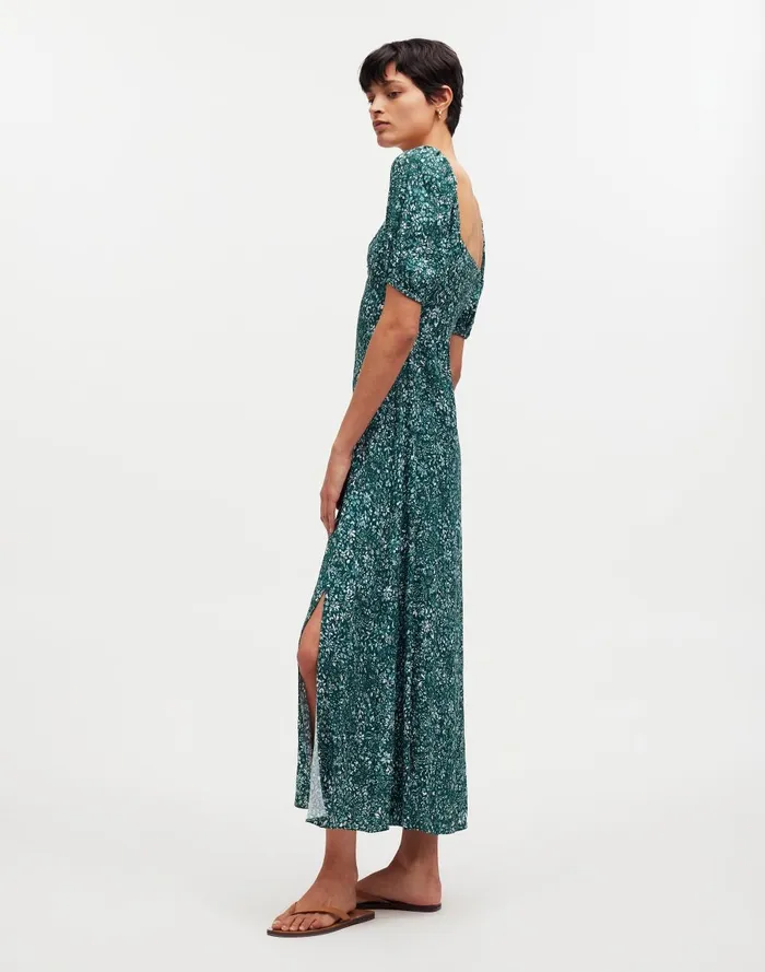Women Dresses Madewell PuffSleeve Sweetheart Midi Dress In Floral