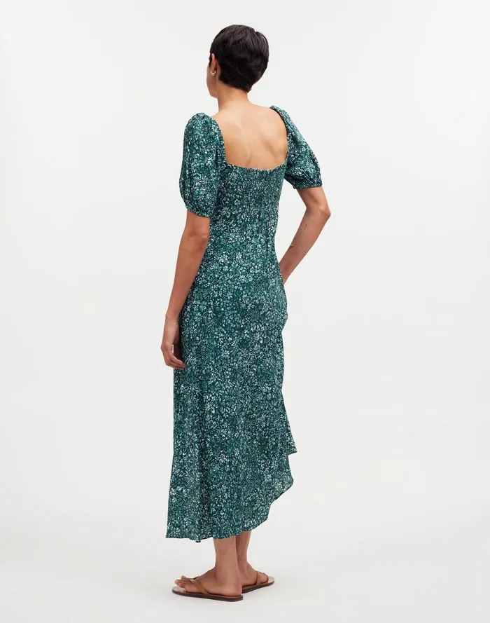 Women Dresses Madewell PuffSleeve Sweetheart Midi Dress In Floral
