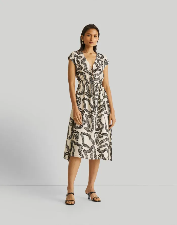 Women Dresses Madewell Reistor Deep Vneck Gathered Dress