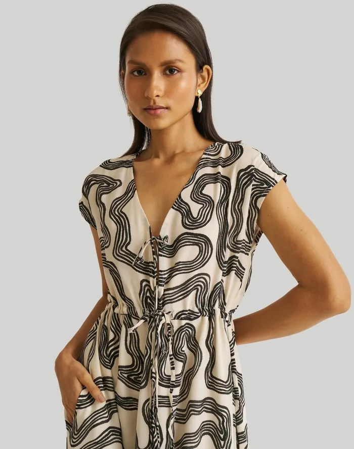 Women Dresses Madewell Reistor Deep Vneck Gathered Dress