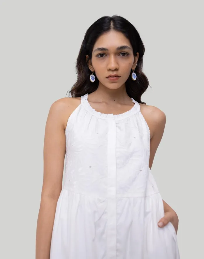 Women Dresses Madewell Reistor Embroidered Tiered Sleeveless Maxi Dress