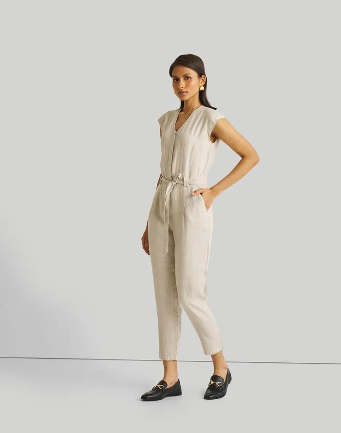 Women Dresses Madewell Reistor Evening Chai Jumpsuit