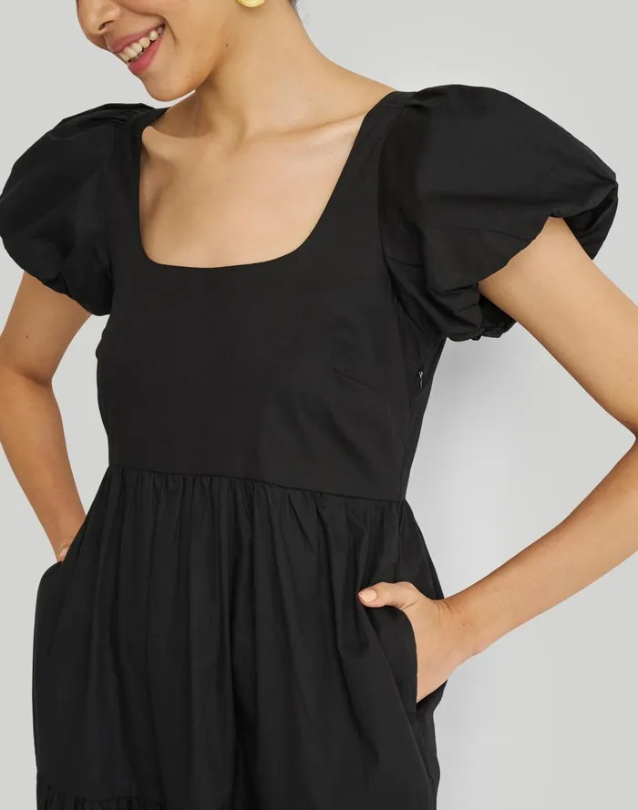 Women Dresses Madewell Reistor Puff Sleeve Tiered Maxi Dress