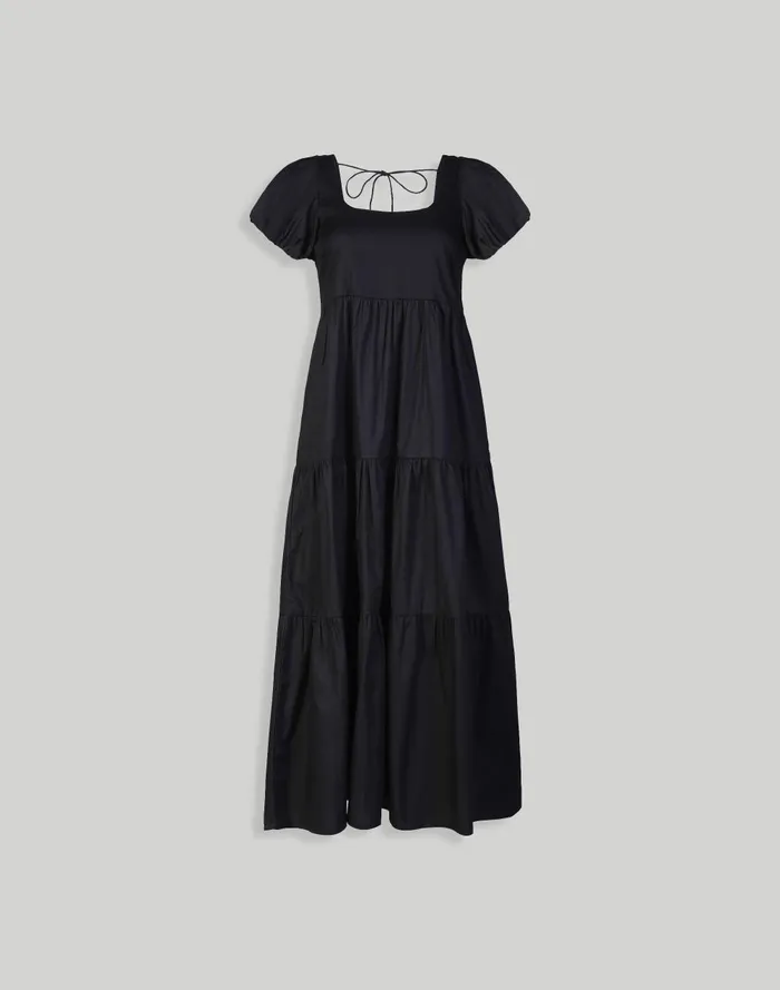 Women Dresses Madewell Reistor Puff Sleeve Tiered Maxi Dress