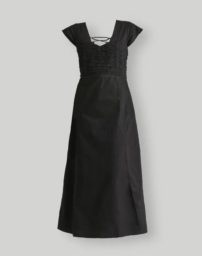 Women Dresses Madewell Reistor Ruched Dress With Front Slit