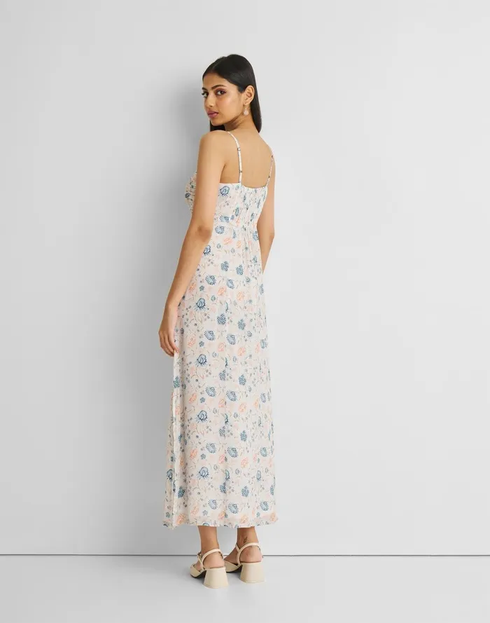 Women Dresses Madewell Reistor Ruched Strappy Maxi Dress