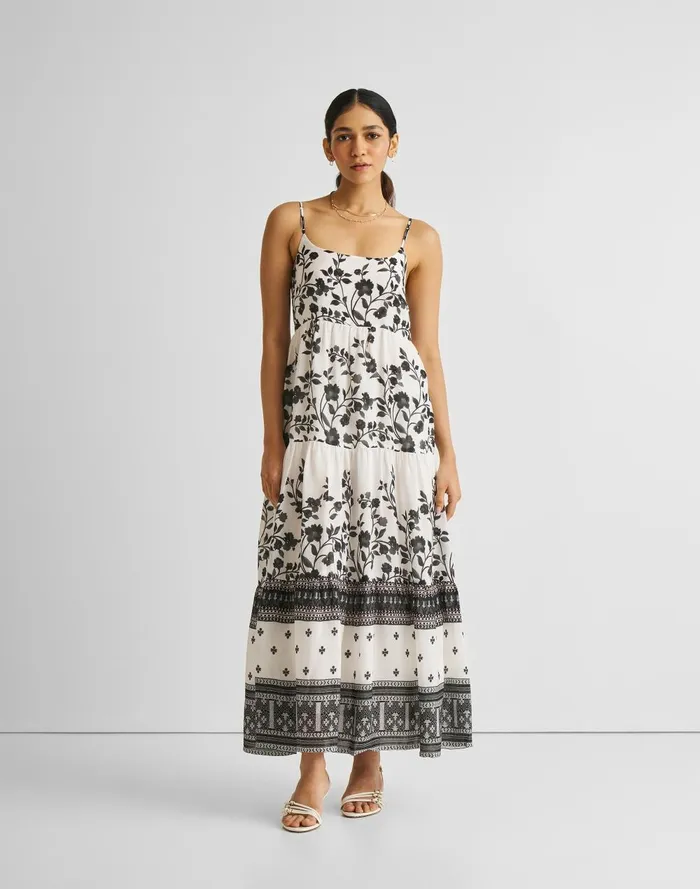 Women Dresses Madewell Reistor Strappy Tiered Maxi Dress