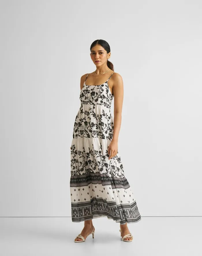 Women Dresses Madewell Reistor Strappy Tiered Maxi Dress