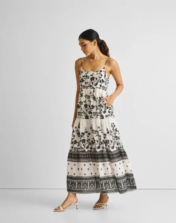 Women Dresses Madewell Reistor Strappy Tiered Maxi Dress