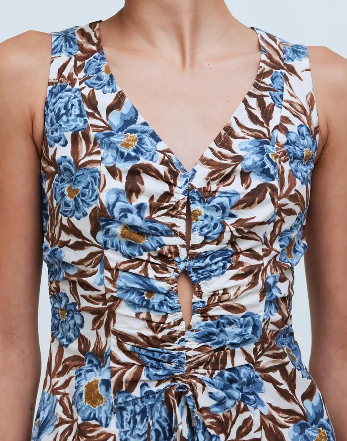 Women Dresses Madewell Sleeveless VNeck Midi Dress In Floral