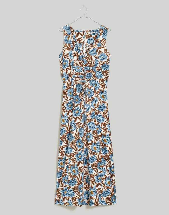 Women Dresses Madewell Sleeveless VNeck Midi Dress In Floral