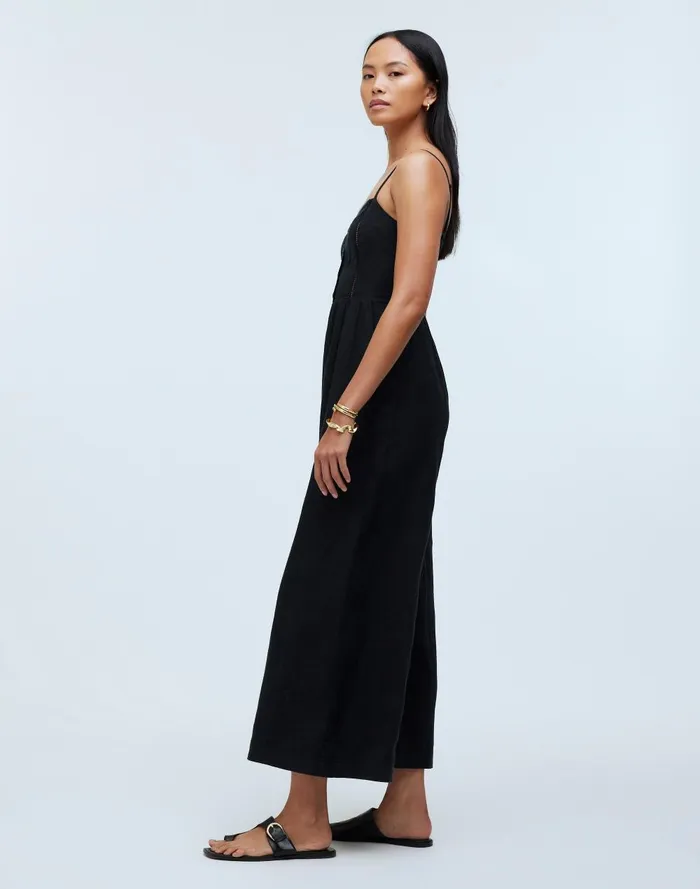Women Dresses Madewell Sleeveless WideLeg Jumpsuit In 100 Linen