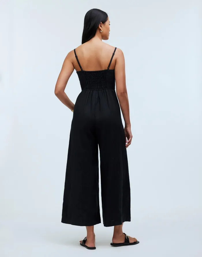Women Dresses Madewell Sleeveless WideLeg Jumpsuit In 100 Linen