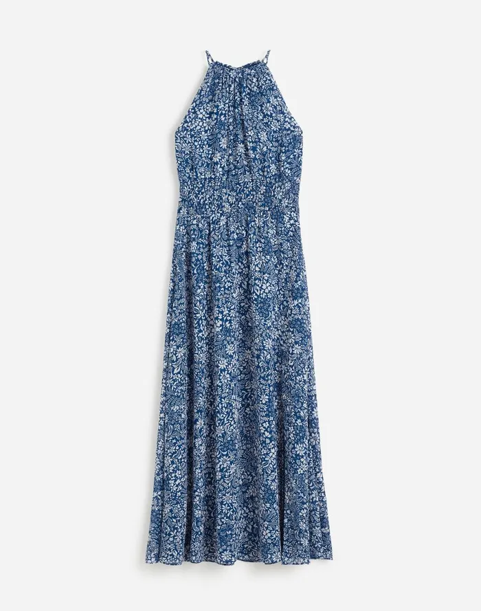 Women Dresses Madewell Smocked Halter Midi Dress In Floral