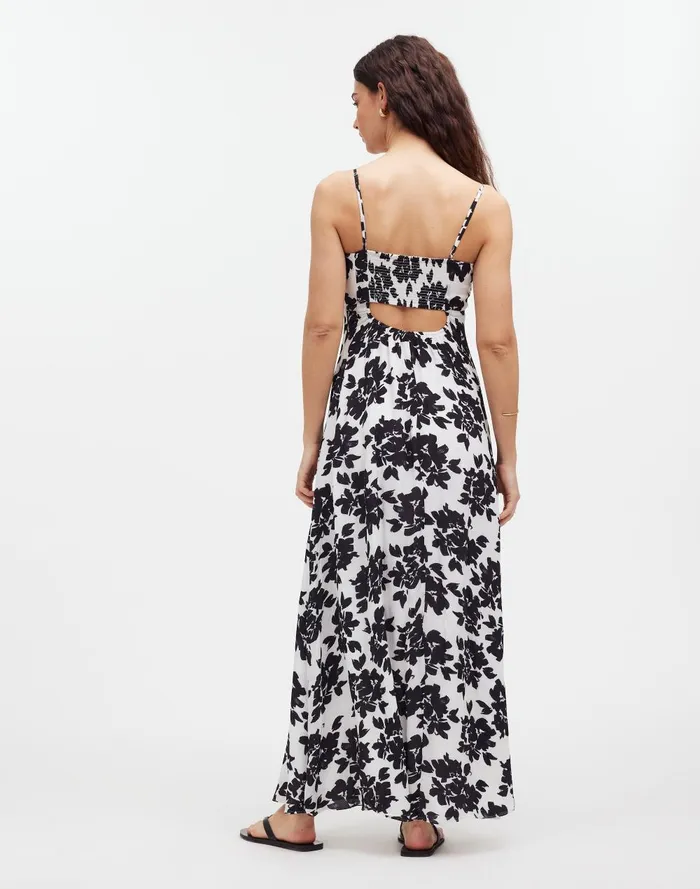 Women Dresses Madewell Smocked Sleeveless Maxi Dress In Floral