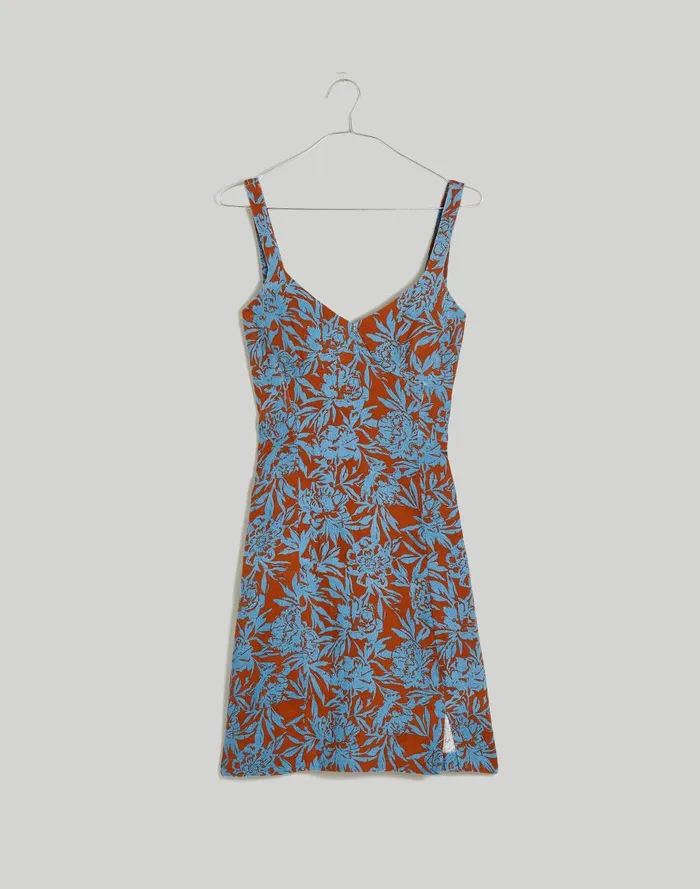 Women Dresses Madewell Sweetheart Midi Dress In Floral 100 Linen