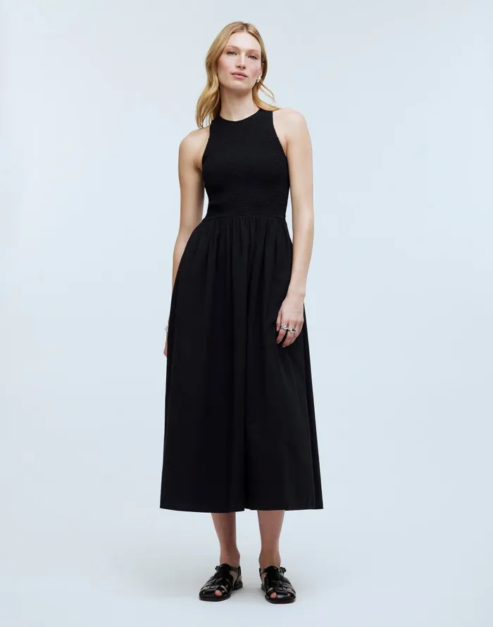 Women Dresses Madewell The Melody Smocked Midi Dress